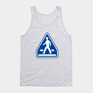 Japanese Pedestrian Crossing Sign Tank Top